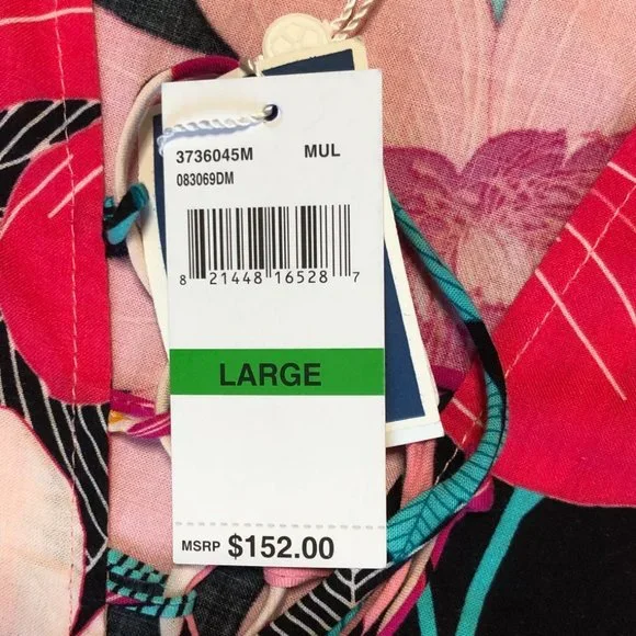 Trina Turk Multi-color Pink Floral Swim Tunic Cover-up Size L NWT vacation - Picture 11 of 15